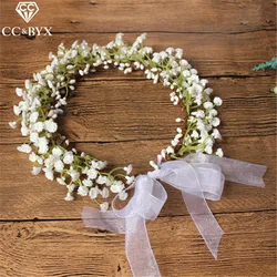 CC Flower Hairband Women Headband Jewelry Wedding Hair Accessories For Bride Bridesmaids Garland Party Beach Jewellry Gift su022