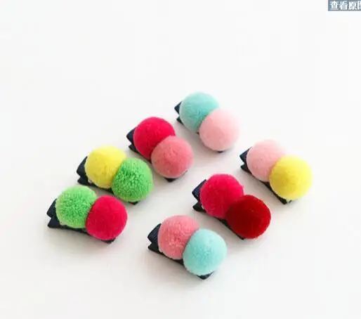 Pet Cats  Grooming Accessories Clips pet dog cat Hair bow Hairpin Cute colorful hair ball issuing card 50pcs/lot