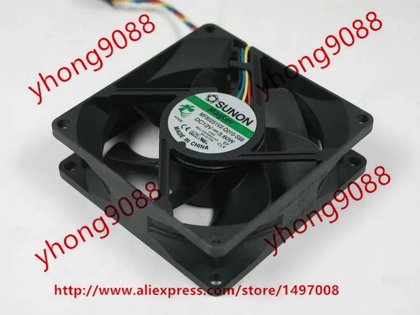 

SUNON MF80251V2-Q010-S99 DC 12V 3.60W 80x80x25mm Server Cooling Fan