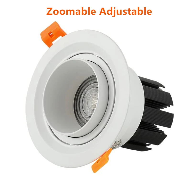 

LED Recessed Downlights 5W 7W 10W 15W 20W 25W 35W Zoom Adjustable Beam Angle Spotlight For Home Shops Stores