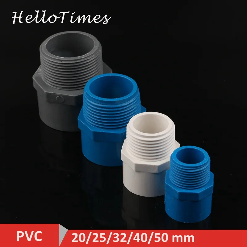 Adaptador da tubulação da água do PVC, encaixes do tubo da irrigação do jardim, conector da linha, 1/2 \