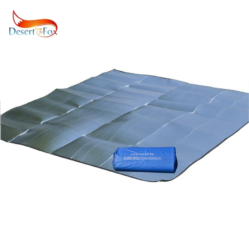 

Desert&Fox Moisture Proof Cushion Double-Side Aluminum Foil Fabric Foldable Picnic Blanket Camping Moistureproof Pad for Travel