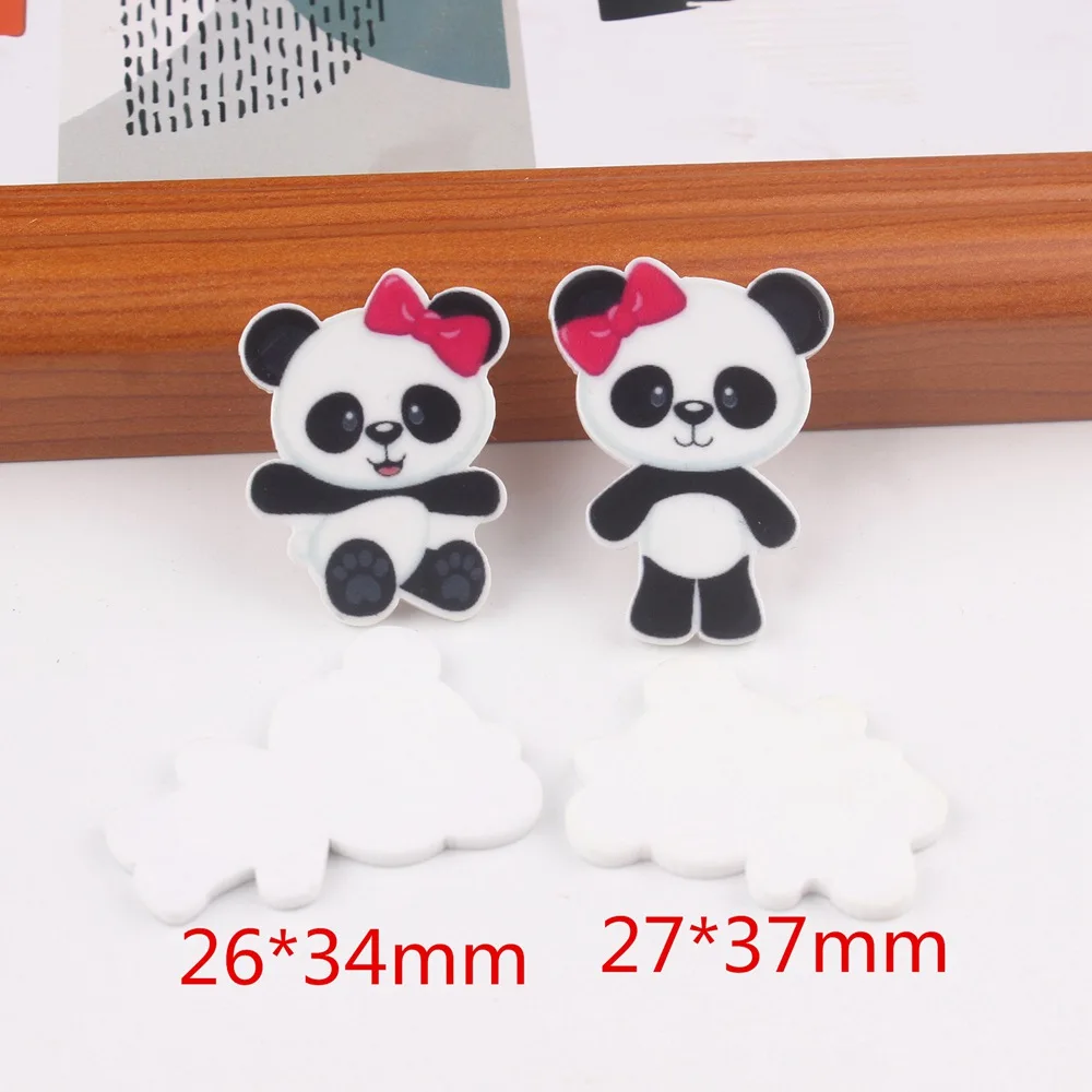 100 pieces/lot kawaii resin cabochons diy decoration crafts animal cat bear Panda planar resin