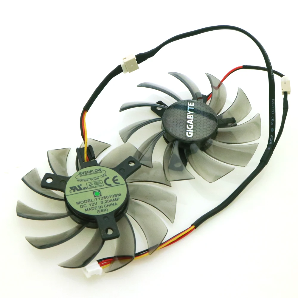 Free Shipping T128010SM 75mm DC12V 0.20A 40*40*40mm For GIGABYTE Graphics Card Cooler Cooling Fan