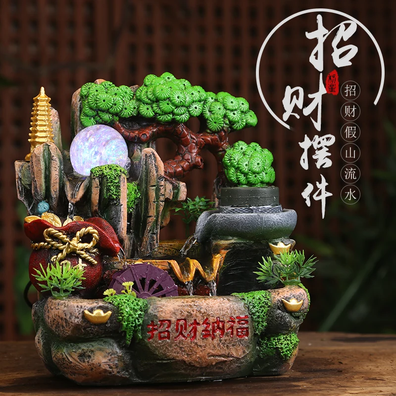 Feng shui wheel rockery water fountain fish-pond water control home decoration lucky decoration