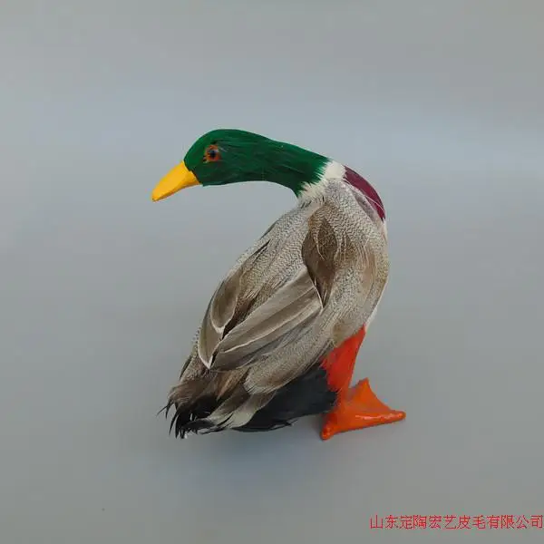 14x12cm Simulation Duck Model - Cute Colourful Polyethylene & Furs Home Decoration Props Model Gift for Home Decor