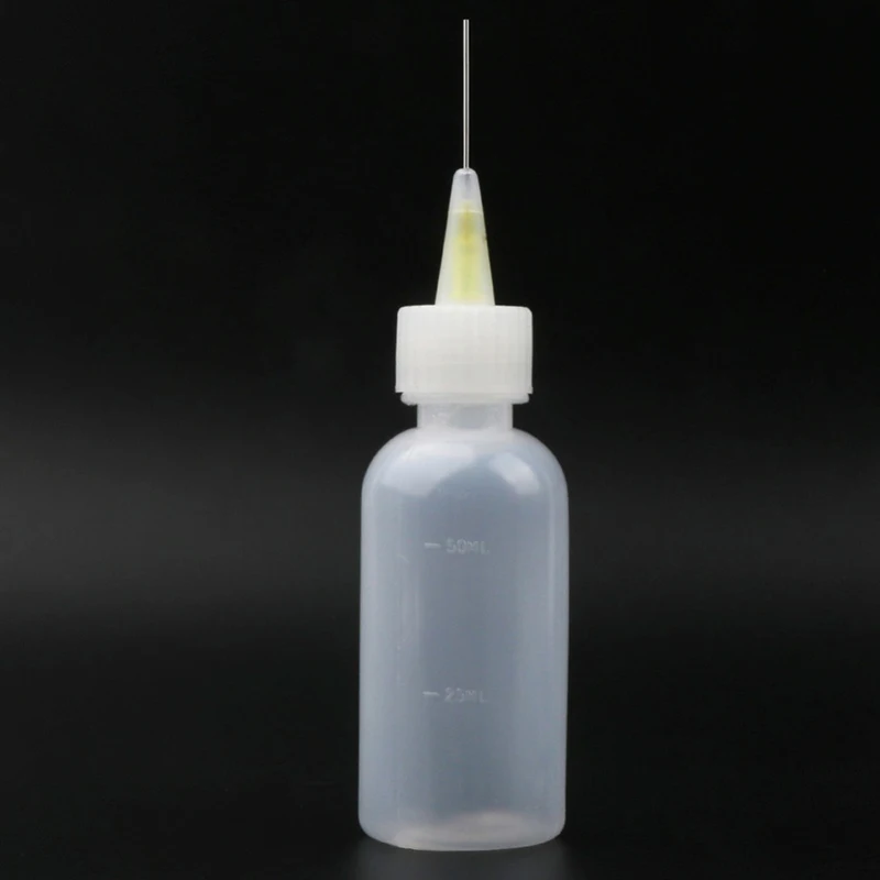 

50ml Soldering Liquid Rosin Flux Oil Dispenser Plastic Empty Bottle With Needle Tip Mobile Phone Screen Cleaning Repair Tools