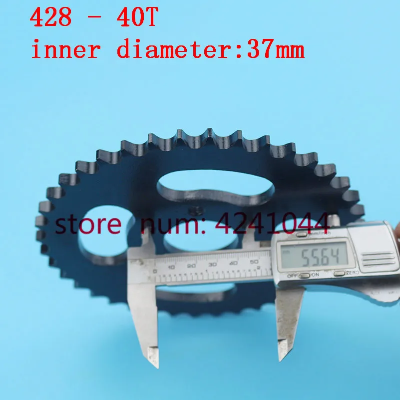 Black Steel sprocket 428 40T tooth 37 mm 6 hole rear chain sprockets for 4 wheel ATV Motorcycle
