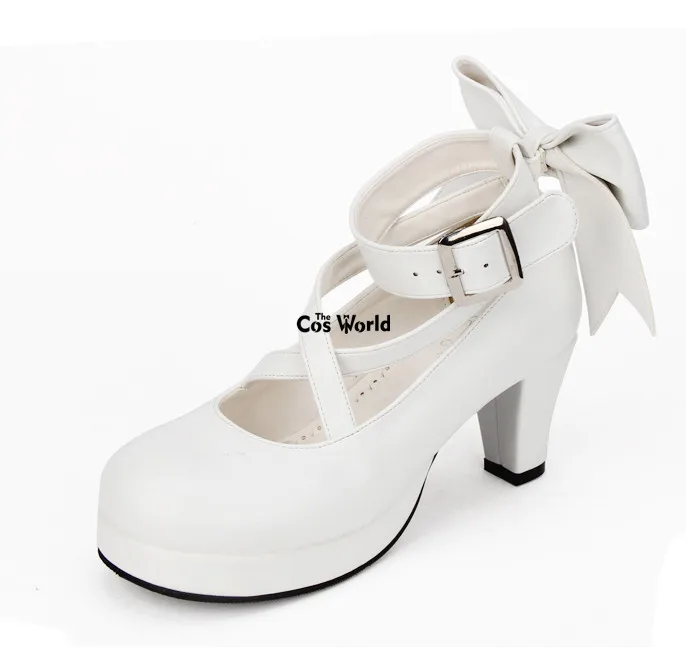 Puella Magi Madoka Magica Kaname Madoka Lolita Platform Pumps High Heels Cosplay Shoes