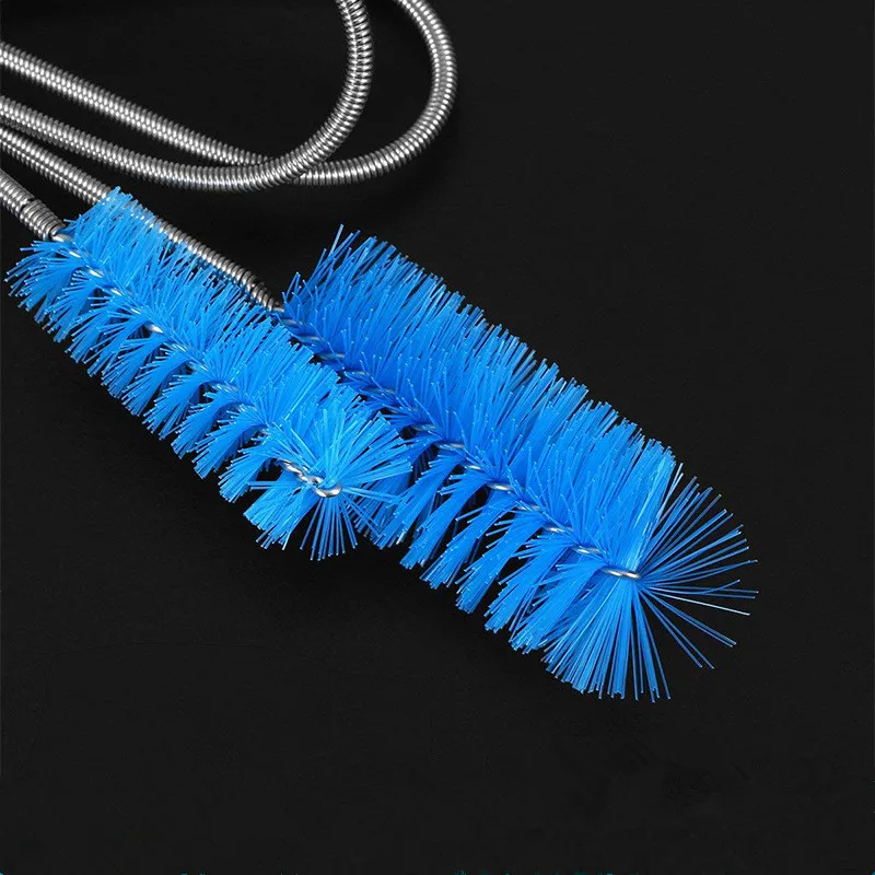 Stainless Steel Tube Cleaning Brush Single Double Head Flexible Aquarium Fish Tank Filter Pump Hose Pipe Brushes Cleaner