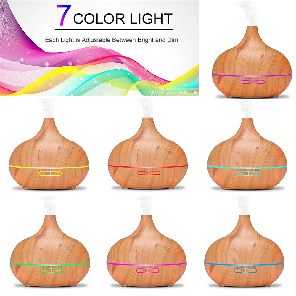 300ml Home Air Humidifier Essential Oil Diffuser Aromatherapy Electric Aroma Diffuser LED Light Ultrasonic Mist Maker Purifier