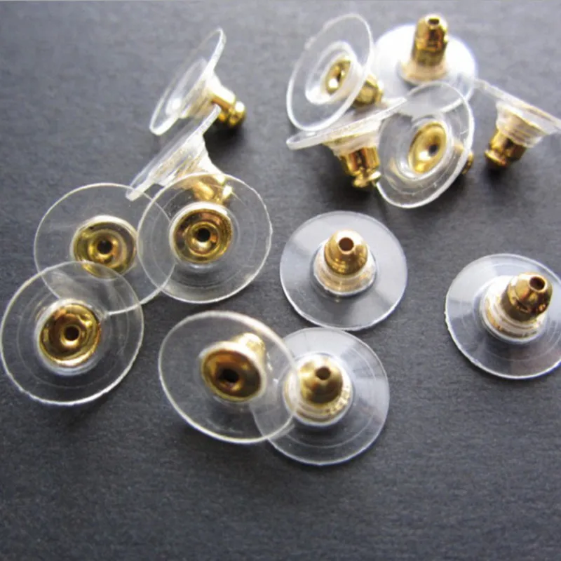 appr. 100pcs/pck Alloy Earring Backs Stoppers Earnuts Earring Plugs Gold Color Findings Jewelry DIY Accessories