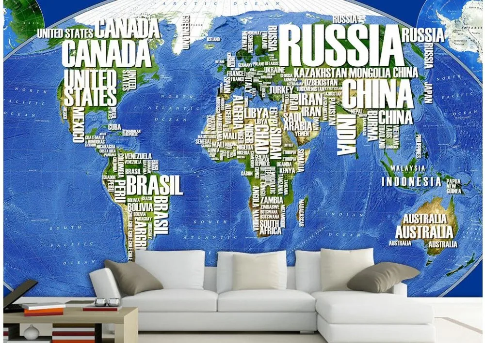 World Map Navigation Photo wallpaper custom wallpaper TV setting wall of sitting room sofa parded papel