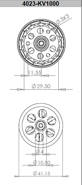 FMSRC 1400mm 1.4m B25 B-25 Motor 4023 KV1000 1000KV Predator PRKV1000 RC Airplane Aircraft Model Plane Spare Parts Accessories