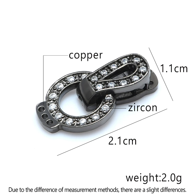 Clasps Accessories For DIY Jewelry Making Supplies Copper Cubic Zirconia Clasps For Handmade Woman Pearls Necklace Bracelet