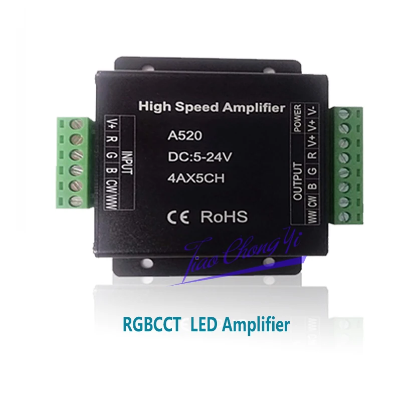 Led Strip High Speed Amplifier For 5050 5054 RGB RGBW RGB+CCT LED strip Light DC5V-24V
