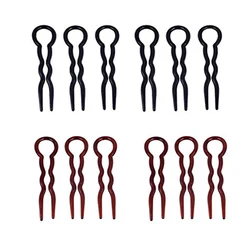 12pcs U Shaped Retro Retro Gold Hair Clips Simple Barrettes For Thick Hair Fast Spiral Braid Machine U Shaped Hair Braid