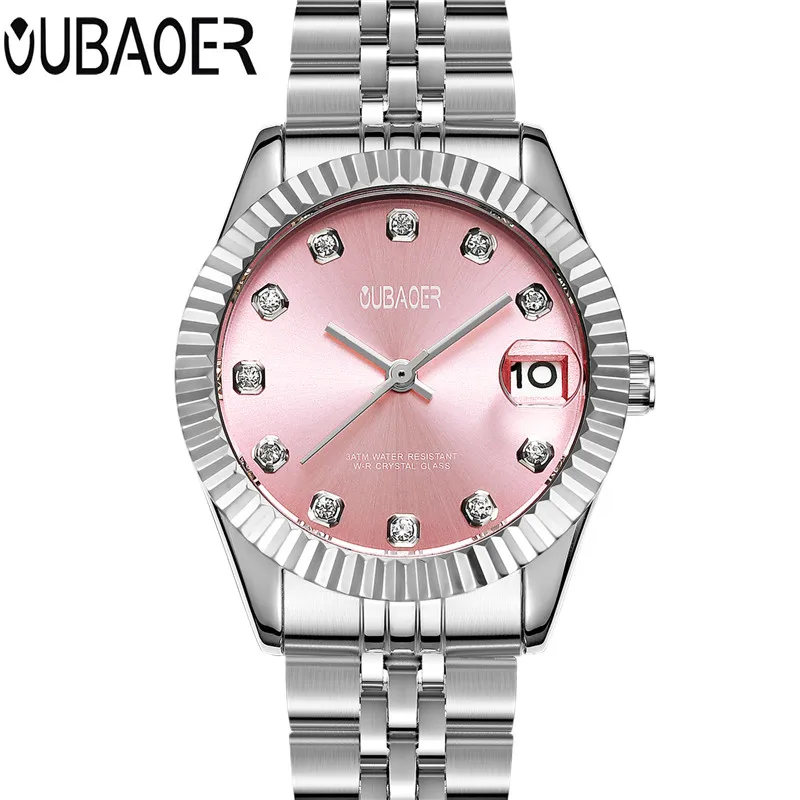 

2017 OUBAOER Women Watches Fashion Casual Quartz Watches Ladies Relogio Feminino Montre Femme Gold Wristwatches saat New Style