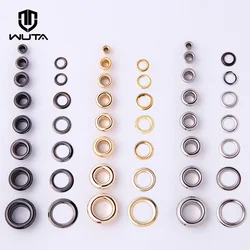 WUTA 100set Brass Eyelets with Washer Ring for Leathercraft DIY Scrapbooking Shoes Belt Cap Bag Tags Clothes 3mm 4mm 5mm 6mm 8mm