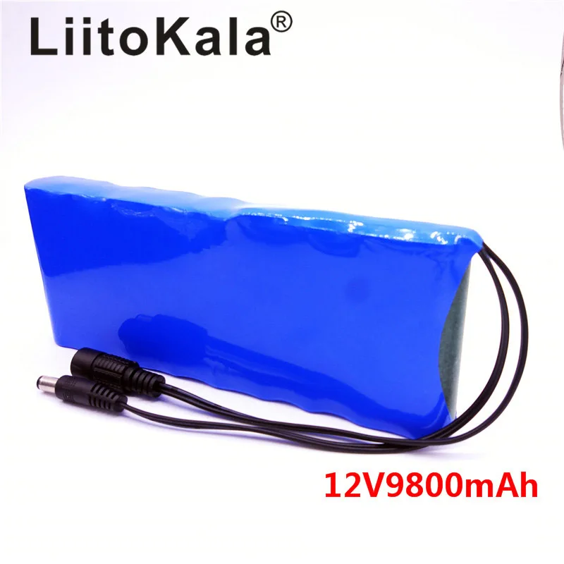 HK LiitoKala 12V 9800mAh 18650 DC 12V 12.6V Super akumulator do kamera telewizji przemysłowej wideo bateria przenośna