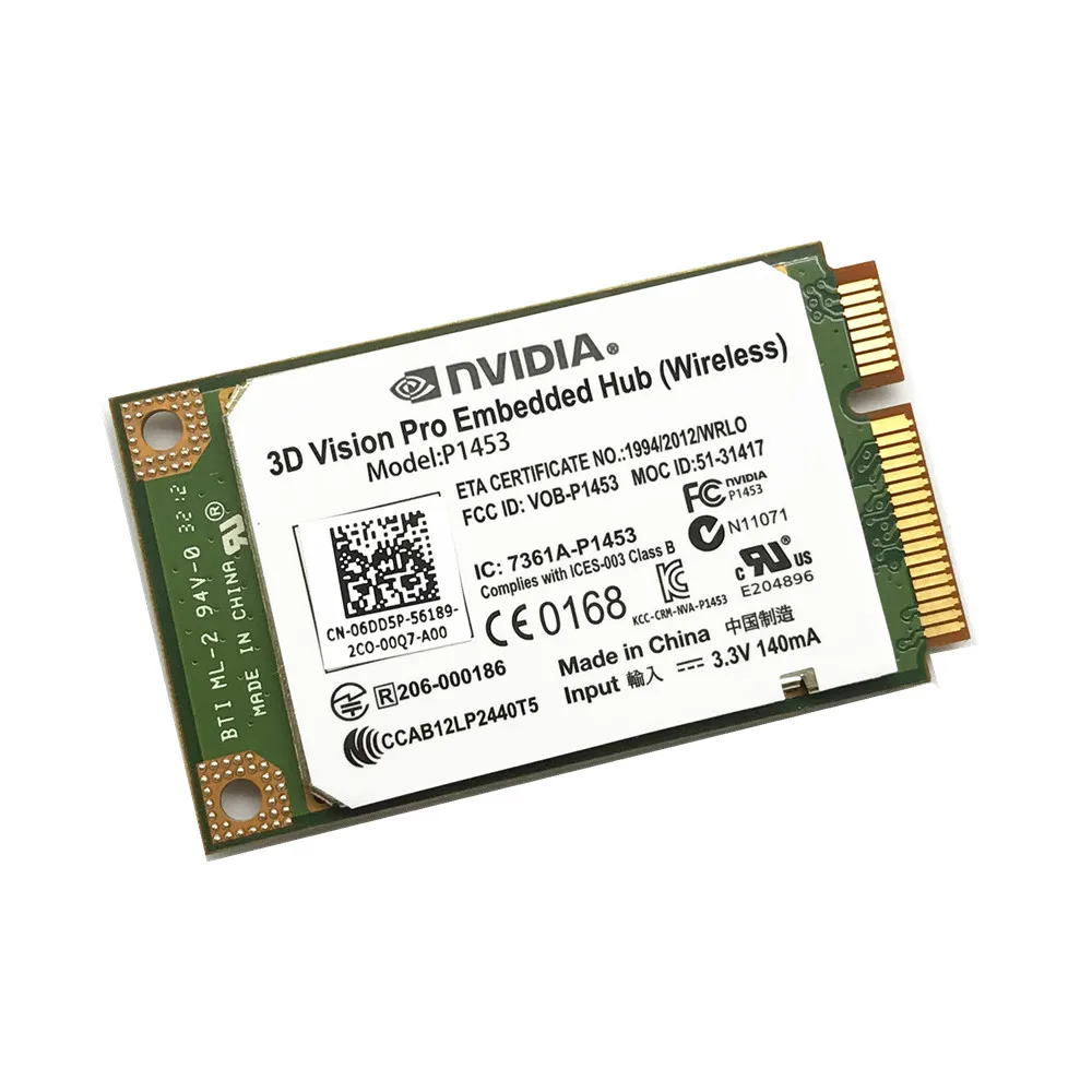 

New for Dell Nvidia 3D Vision Pro Embedded Hub Wireless Card Model P1453 6DD5P