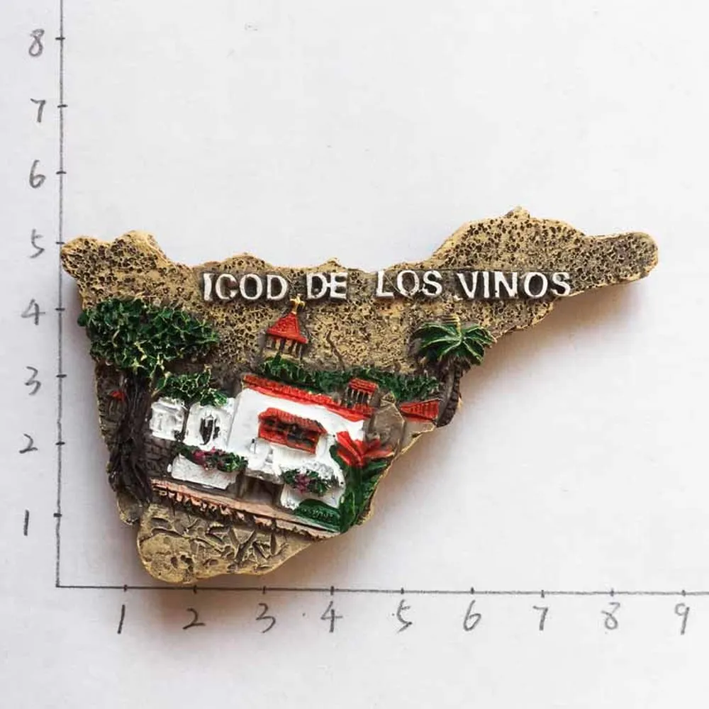 NEW Handmade Tenerife, Spain Resin 3D Map Resin Fridge Magnet Tourist Souvenirs Refrigerator Magnetic Stickers Home Decor