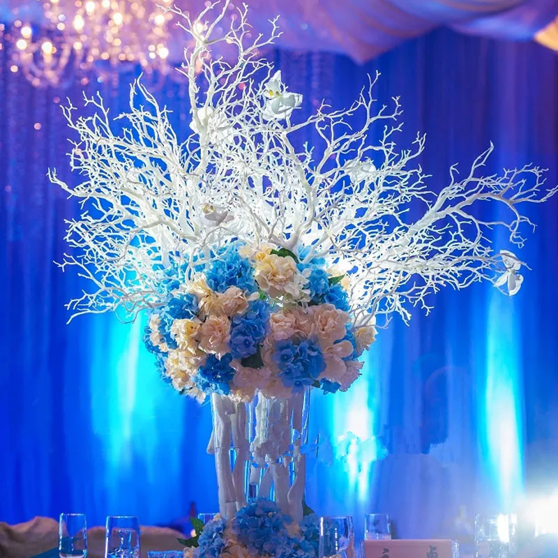 

New Arrival Party Decorations Props White Coral Tree Branches Ornament Wedding Centerpiece DIY Road Leads 2pcs/Lot