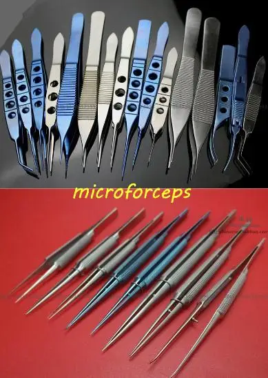 Medical beauty plastic tweezers stainless steel titanium alloy ophthalmology Small head Edison teeth tweezers micro instrument