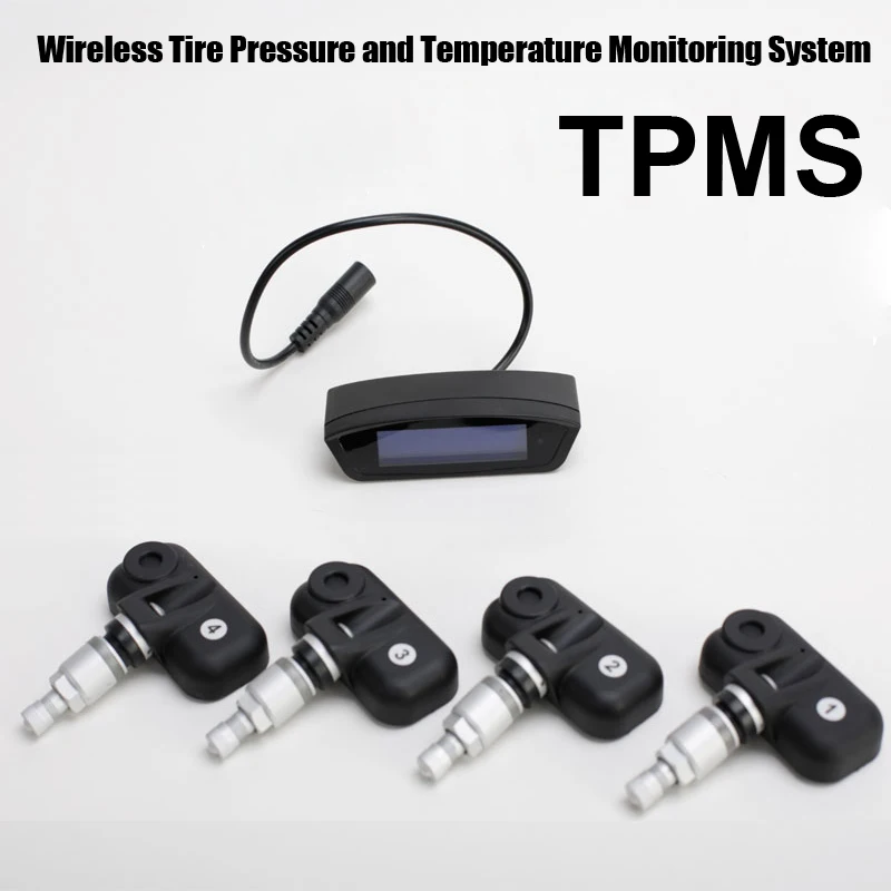 Tire Pressure Monitoring System Car TPMS with 4 pcs Internal Sensors high Low pressure high temperature warnings