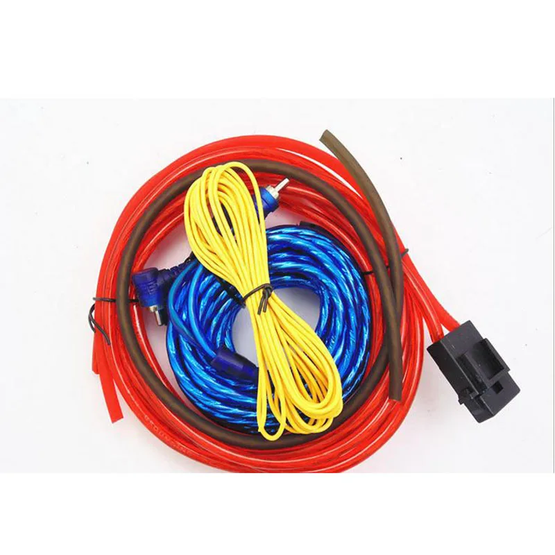 

Wiring Amplifier Car Audio Wire 60W Installation Wires Cables Kit Subwoofer Speaker Professional 4m length