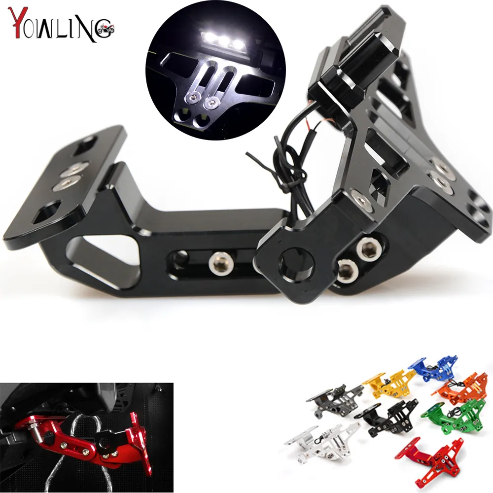 

Motorcycle License Plate Bracket Licence Plate Holder For yamaha fz1 fazer fz6r fz8 xj6 fz6 mt-09 FZ-09 mt07 mt-07 XT660R XT660X