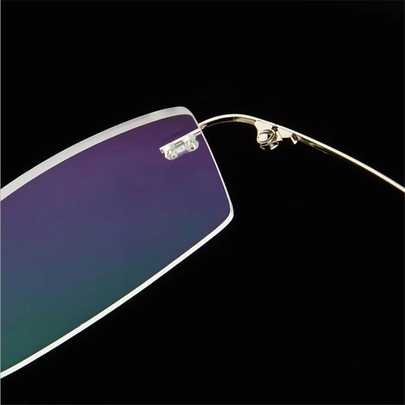 Coating Superelastic Frameless Myopia Eyeglasses Men Women Rimless Ultralight Frame Myopia Glasses 100 ~ 400 degrees