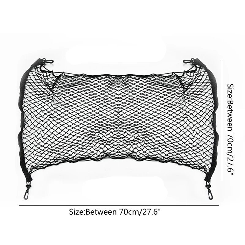 Car Trunk Storage Elastic Mesh Net 4 Hooks For Mitsubishi Asx Lancer Outlander Pajero Sport 9 L200 Colt Carisma Galant Grandis