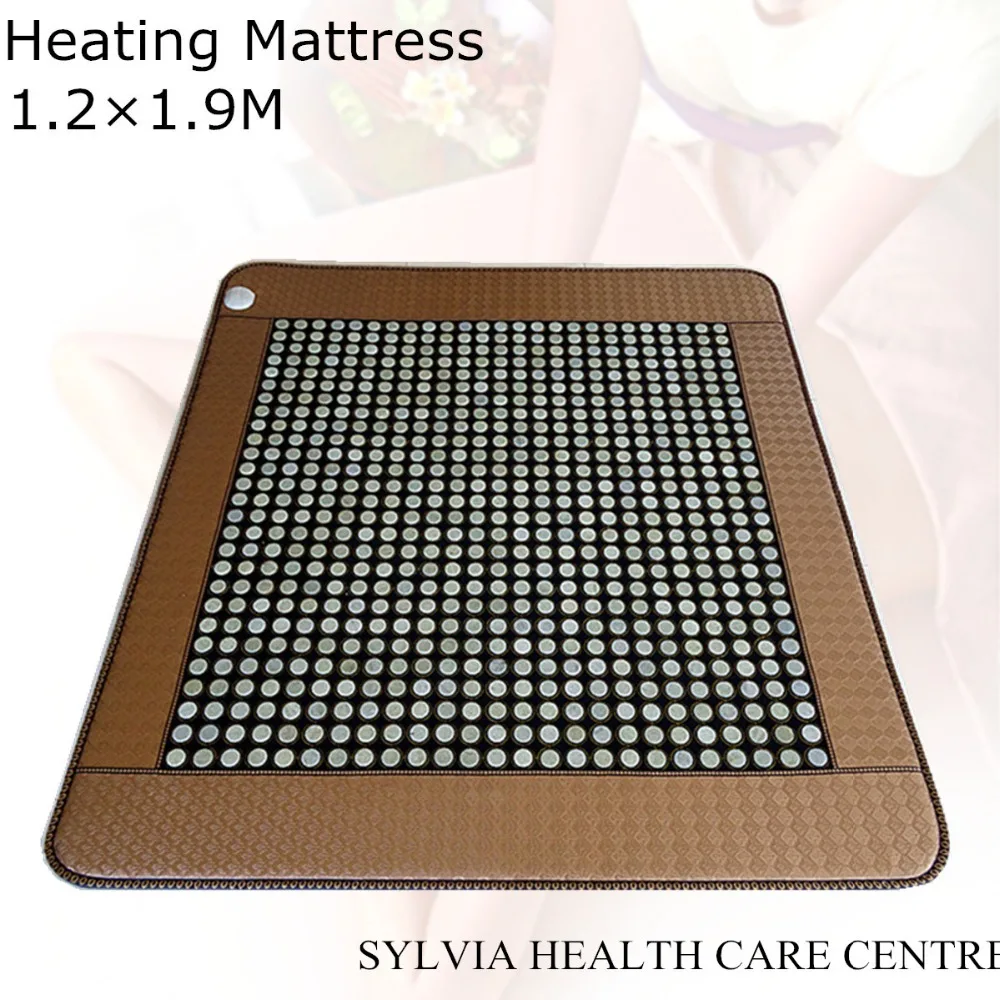 

NEW Produsts Natural Tourmaline bed Mat Heat Jade Mat Beauty Mattress Jade good sleep with eye cover Heat 10-70 Celsius 1.2X1.9M