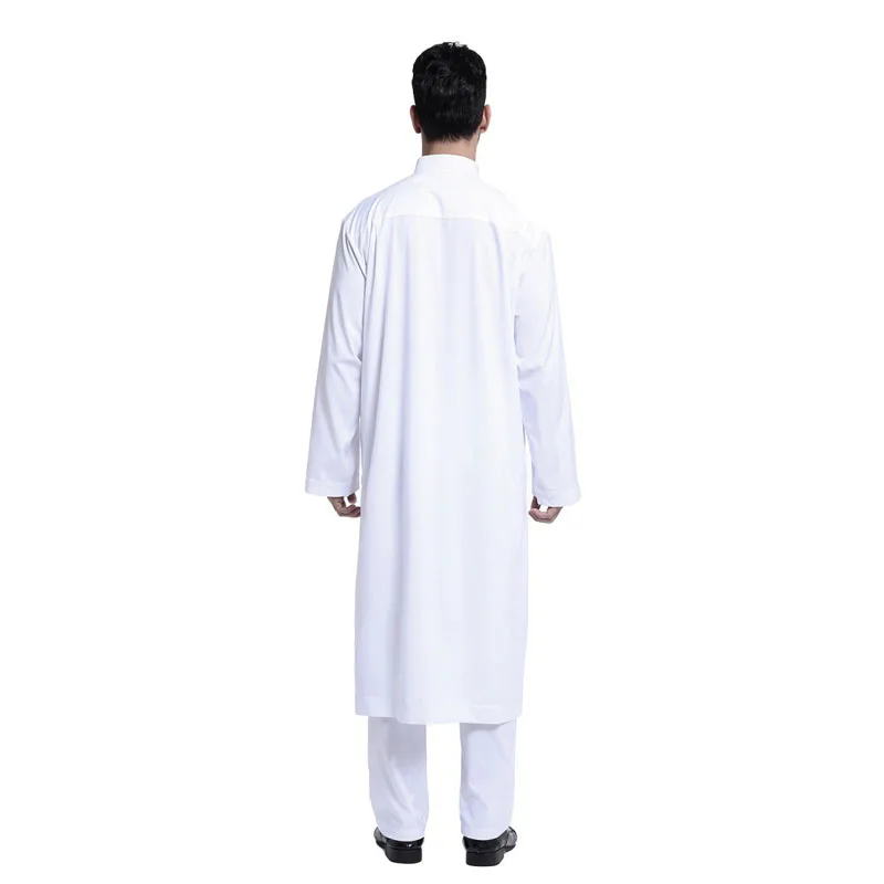 2022 Fashion Men Arab Kaftan Saudi Thobe Thoub Abaya Robe Daffah Dishdasha Muslim Clothing For Men Hot islamic clothing