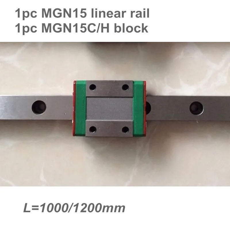 

15 мм линейная направляющая MGN15 1000 1200 мм линейная направляющая + MGN15H или MGN15C Блок ЧПУ для 3D-принтера