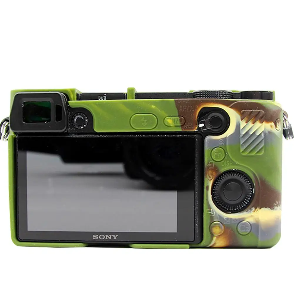 Funda protectora de silicona de goma para Sony Alpha A6400 A6300, funda de piel con marco Protector