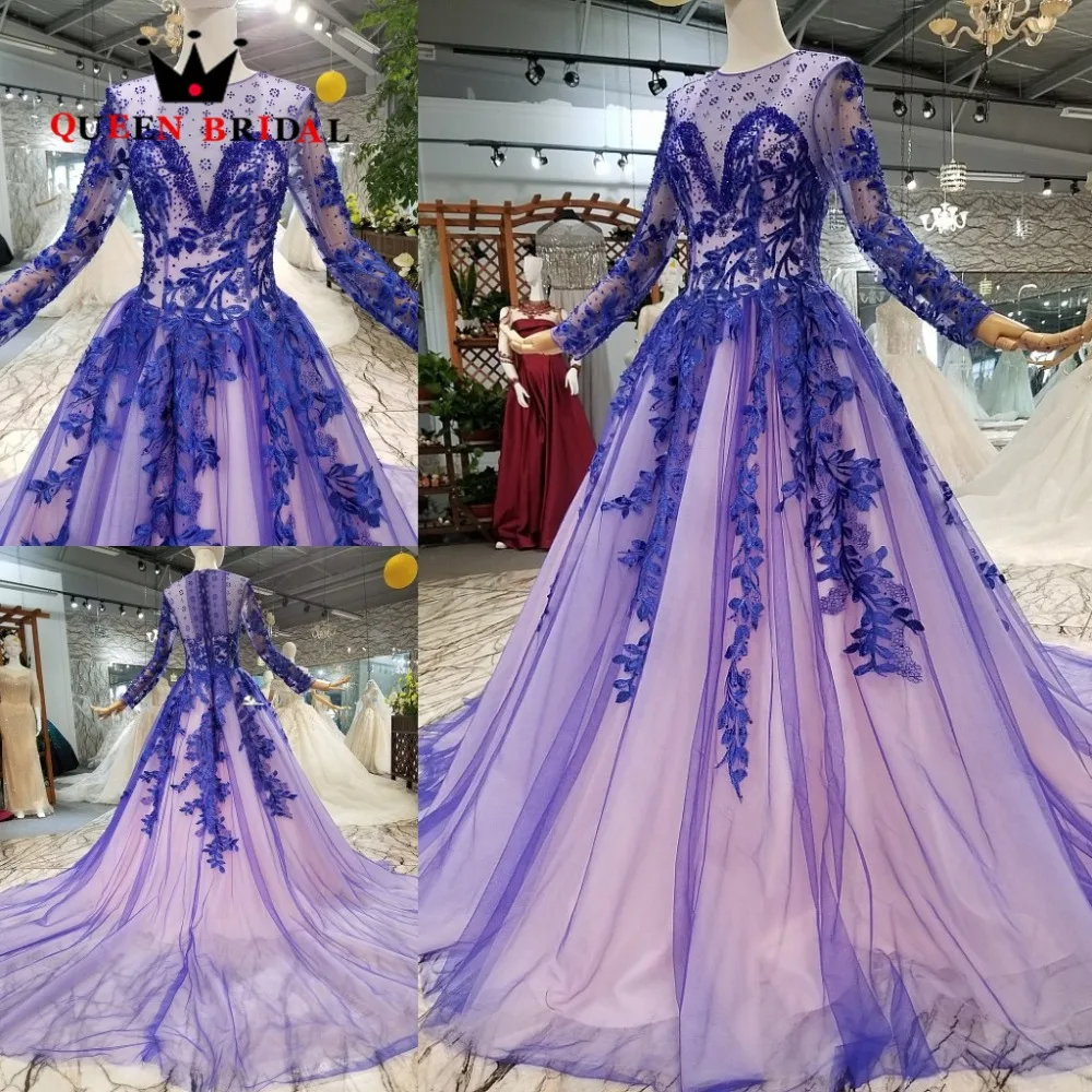 

Vestido De Festa, выполненное на заказ тюлевое кружево с длинными рукавами и бисером, элегантное вечернее платье трапециевидной формы с круглым вырезом, 2021, EV22