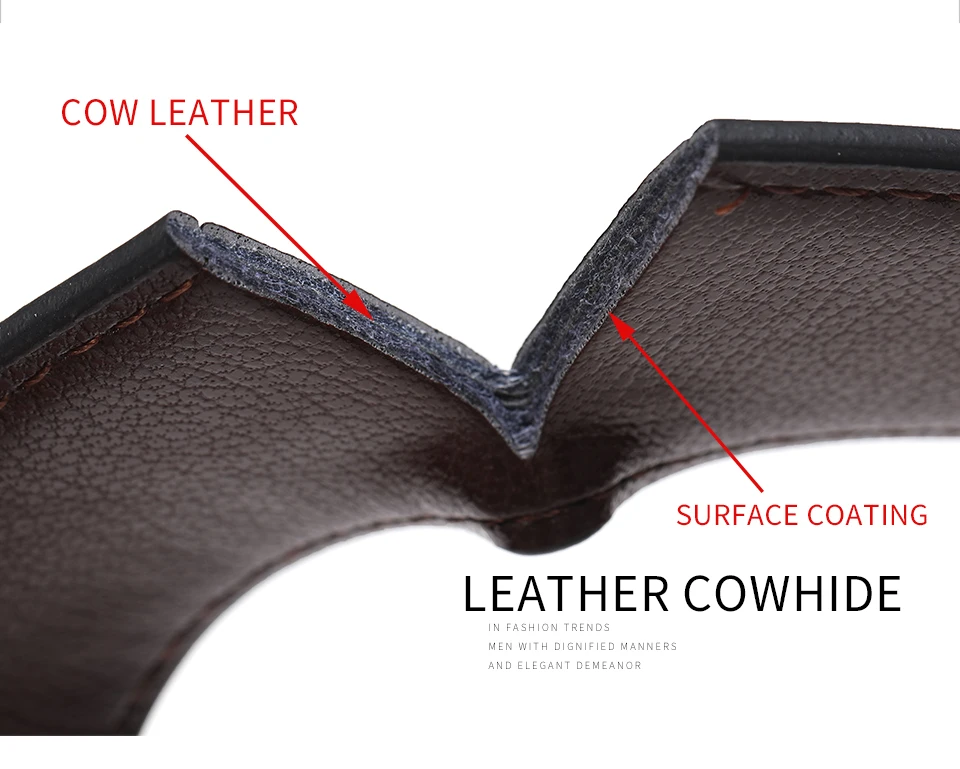Neuer Herren-Gürtel aus echtem Leder, 100 cm, 110 cm, 120 cm, 130 cm, 140 cm, 150 cm, wendbare Schnalle, braune und schwarze Business-Kleidergürtel für Herren – Detail 7