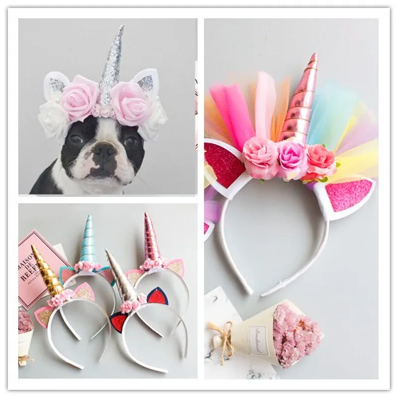 Dog Grooming Glitter Dream Dog Hair Headband Hair Accessories Birthday Makeup Party Personality Pet Hair Accessories