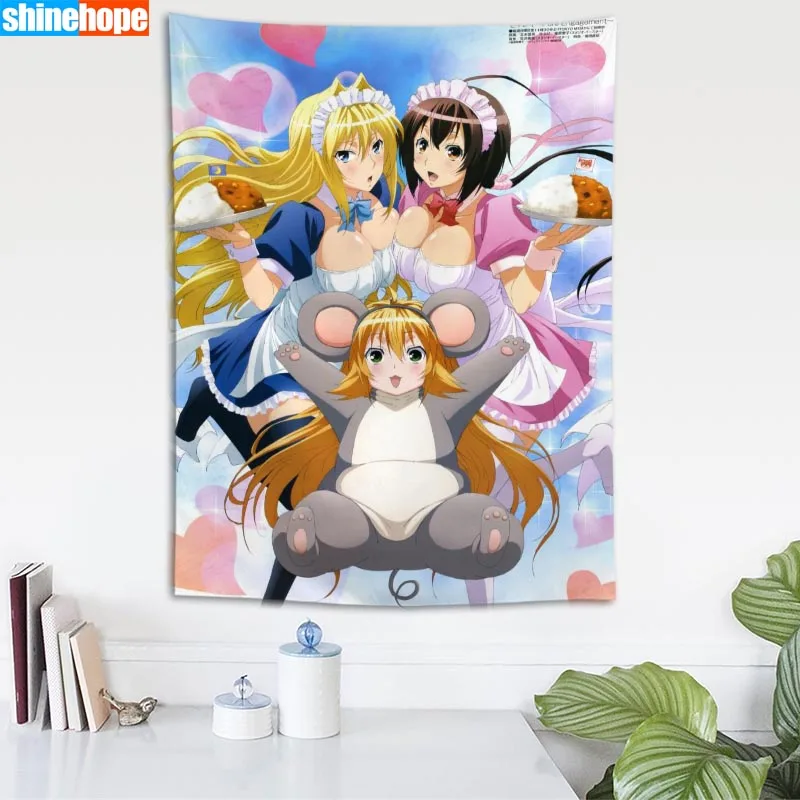 Custom Anime Girl tapestry wall hanging tapestry home decoration rectangle bedroom wall art tapestry 140X250cm