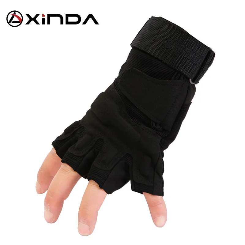 Najwyższej jakości XINDA profesjonalne sporty outdoorowe rękawice Half Finger Tatics Rock Climb Downhill piesze wycieczki konna rękawice antypoślizgowe — zdjęcie 5