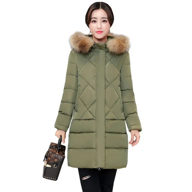 

Long down jacket Women Russia Luxury Raccoon fur collar Hooded Brand White Duck Down Parka Top Quality doudoune femme Plus X2