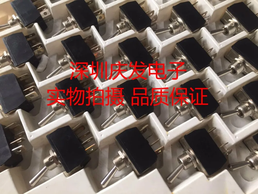 Original new 100% big button switch 20A-250V 6pin 2gear lock rocking head rocker switch power switch 20A250V