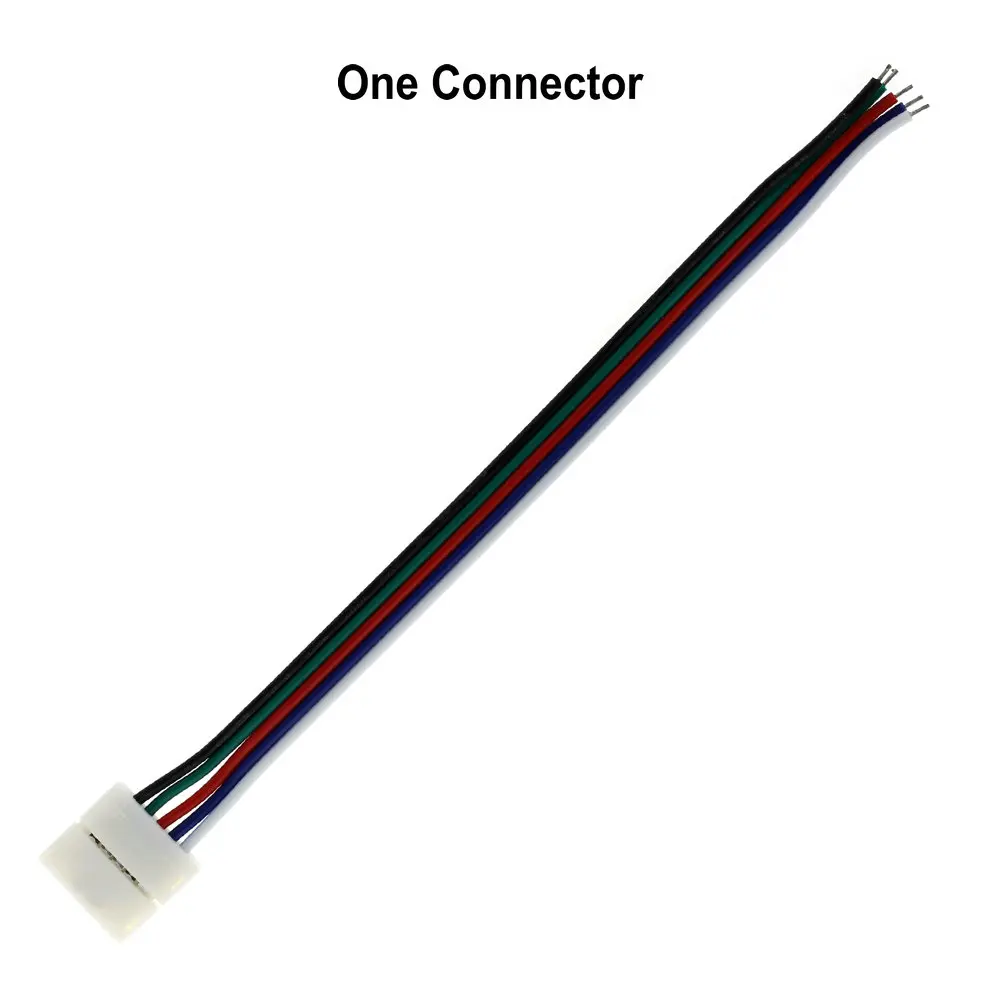 RGBW LED Strip Connector 5pin 12mm /10mm One Connector and Double Connector Free Welding Connector 5pcs/lot