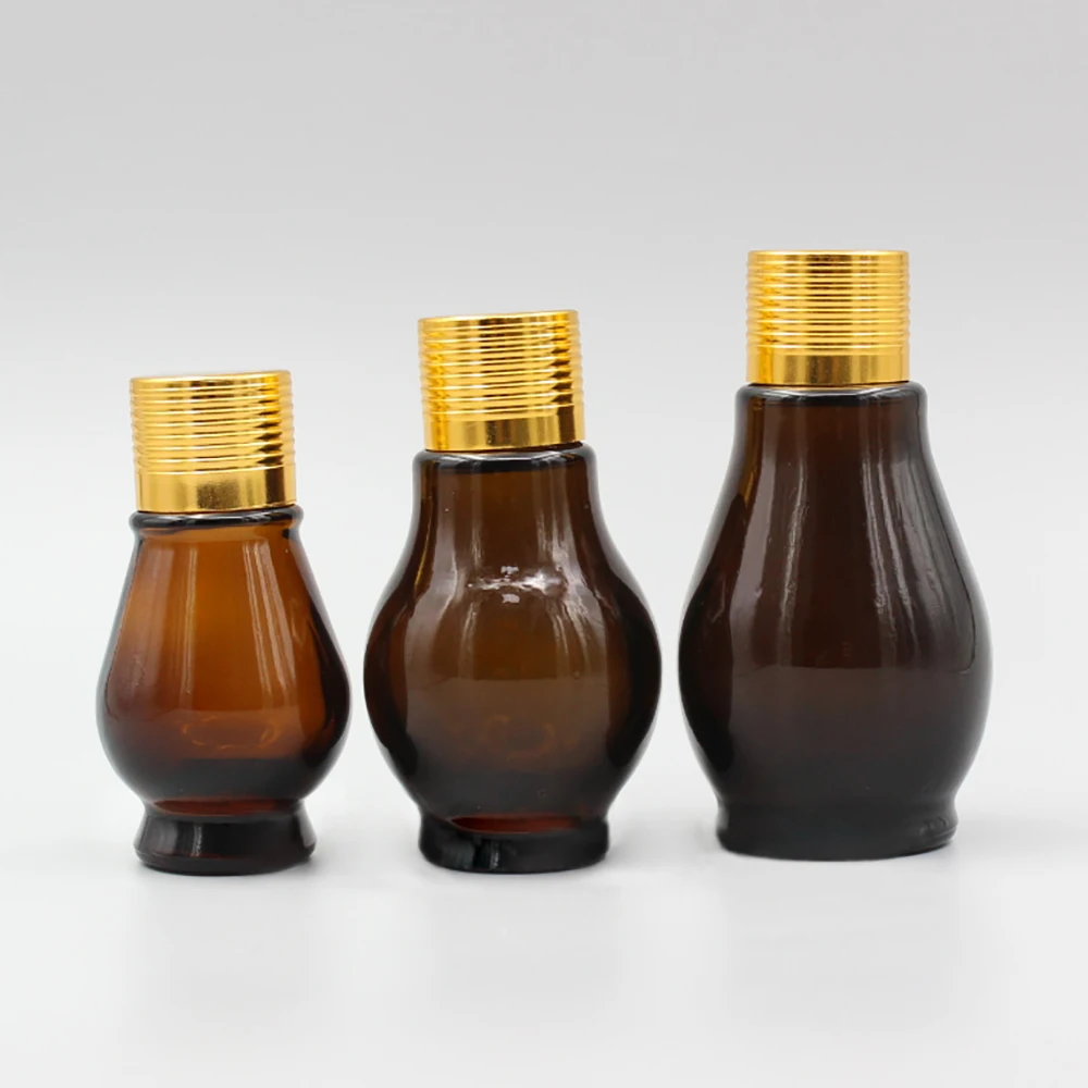 

10ml mini glass oil bottle amber ground serum bottle dropper with glass pipette
