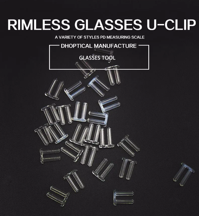 200pcs/lot U-clip Rimless Glasses Accessories Double Rubber Plug PVC Material Eyeglasses By Dhoptical