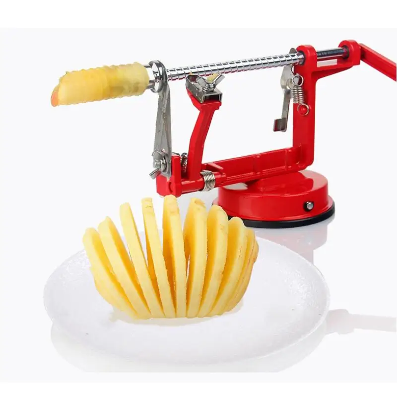 

Stainless Steel 3 in 1 Apple Peeler Cutting Fast Fruit Slicing Creative Home Kitchen Tool Remove nucleus Double Headed Sucker