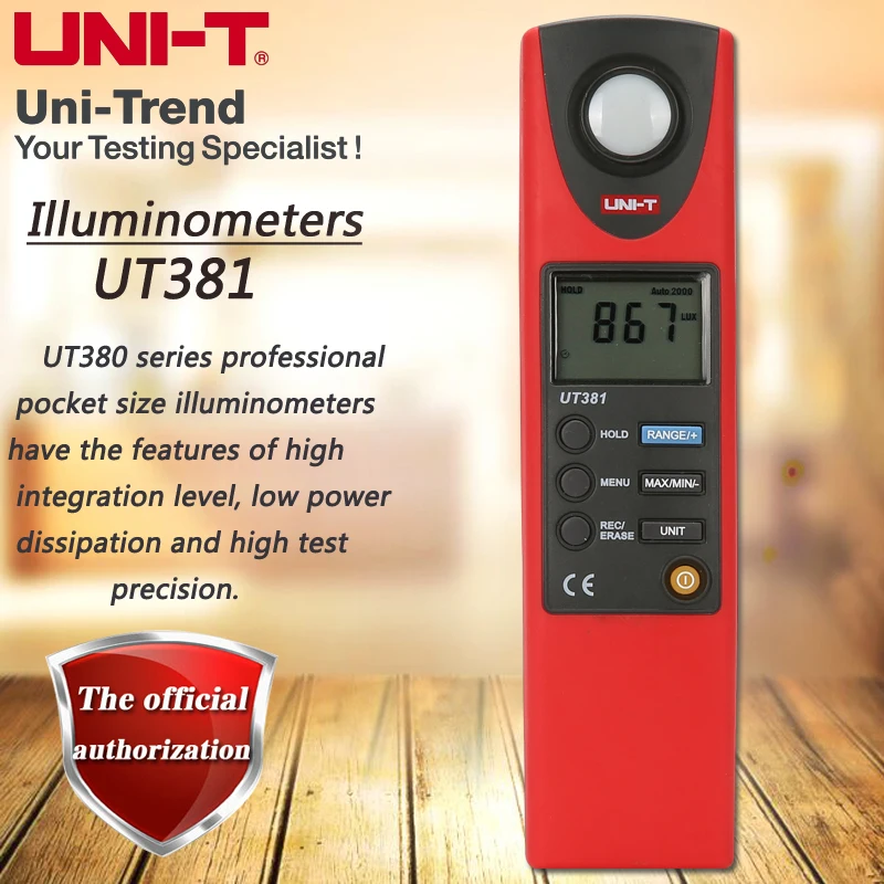 

UNI-T UT381 Handheld Illuminometer 20000Lux Professional Pocket Photometer Automatic Shutdown Data Storage