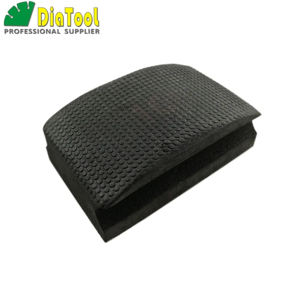 DIATOOL-almohadilla de mano de diamante galvanizado, bloque de pulido con respaldo de espuma, 90x55mm, grano #100